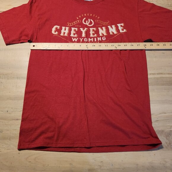 Cheyenne Wyoming T-Shirt Red Size Small Fruit Of The Loom HD Cotton‎ NEW NWT - Picture 8 of 9